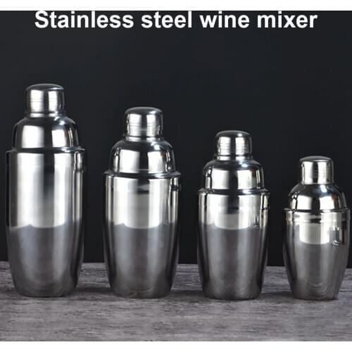 Stainless Steel Cocktail Shaker Drinks Wine Maker Martini Mixer for Bar Home with Strainer