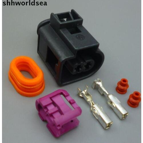 Shhworldsea 2 pin crankshaft position spray nozzle plug Auto fuel injector connector Fog lamps generator horn plug For VW AUDI