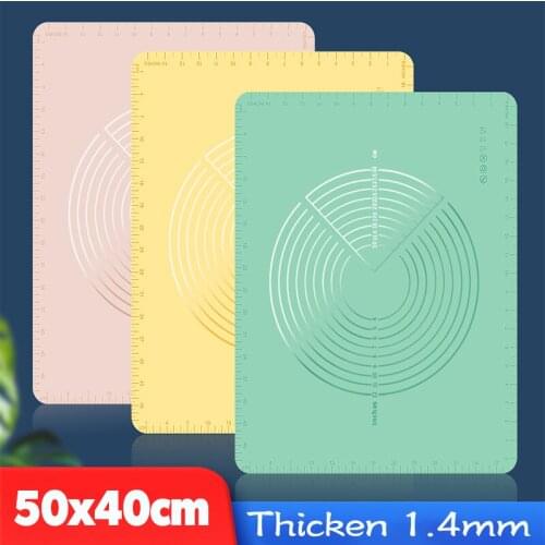 Thickness Silicone Rolling Dough Mat Non Stick Pizza Dough Maker Baking Mat Pastry Pad Paste Flour Table Sheet Kitchen Tools New