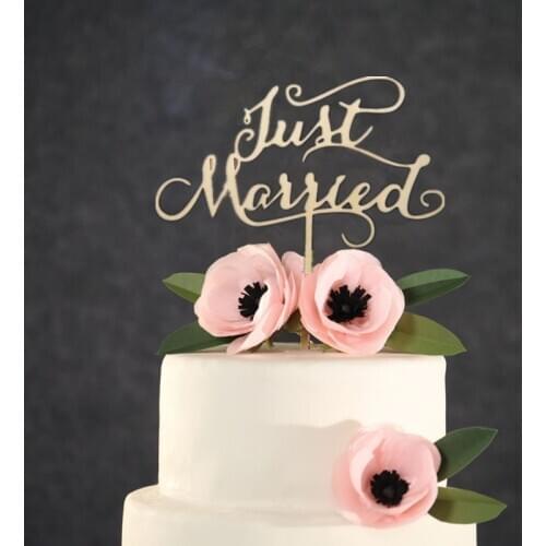 "Just Married" Rustic Wedding Cake topper Engagement Wooden cake topper - Wood letters Cake Decorations Gifts Favors Supplies