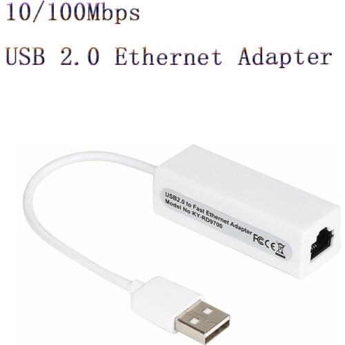 USB2.0 To Ethernet Network LAN Adapter Card 10Mbps Adapter For Windows 7 Super Speed USB 2.0 To RJ45 PC Laptop LAN Adapter