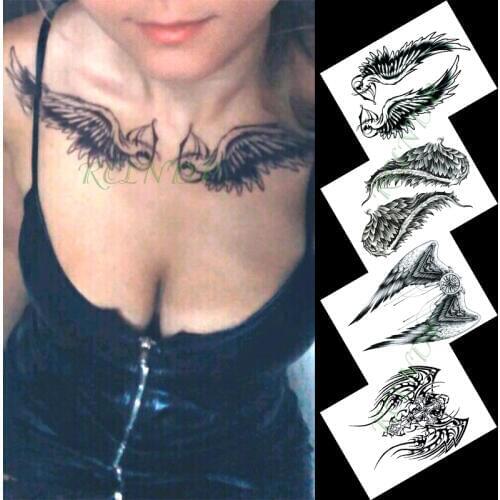 Waterproof Temporary Tattoo Sticker angel wing cross large size art tatto flash tatoo fake tattoos for girl men women