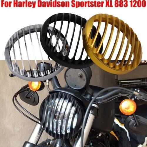 Motorcycle Headlight Grill Cover Grille Guard For Harley Davidson Sportster XL 883 XL883 Iron XL 1200 XL1200 Custom XL1200C 1200