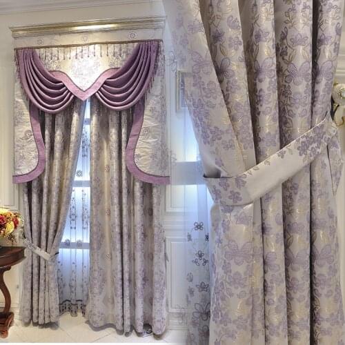 Jane European Style Blackout Curtain Chenille Jacquard Luxury Tulle Curtains For Living Room Bedroom Windows