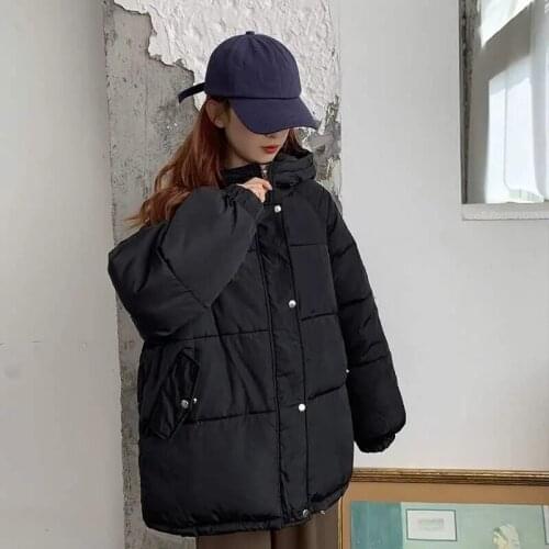 Winter Jacket Women Warm Cotton Coats Short Hooded Down Cotton Parka Coat Female Thicken Warm Cotton-padded Outwear Large size