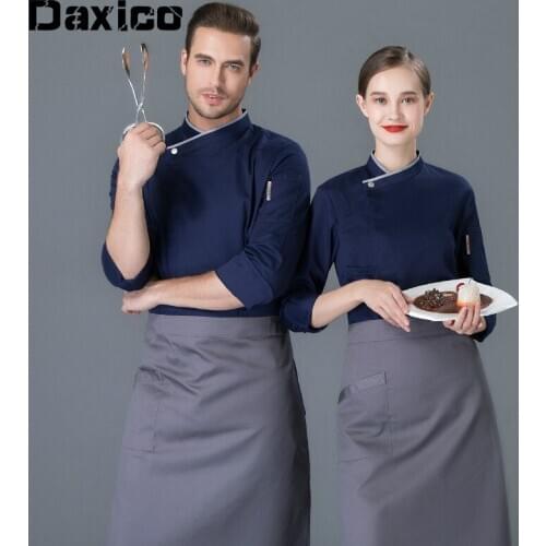Long Sleeve Winter Restaurant Chef Jacket Women Hotel Kitchen Staff Work Wear Women Cafe Food Service Chef Uniform Overalls