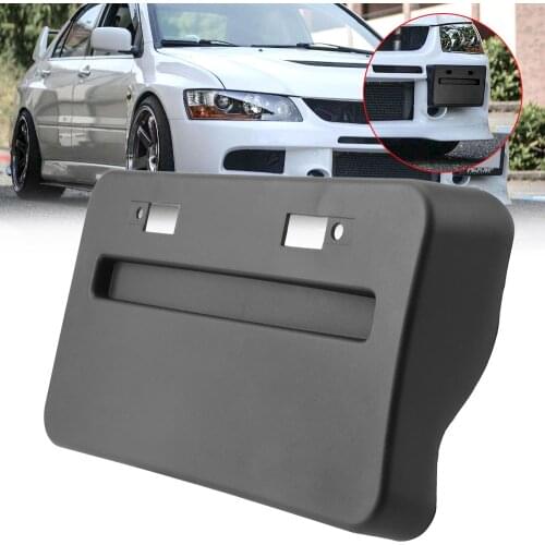 1Pcs Auto Front Bumper Install For Mitsubishi Lancer GTS EVO X 2008-2018 License Plate Frame Relocator Base Car Accessories ABS