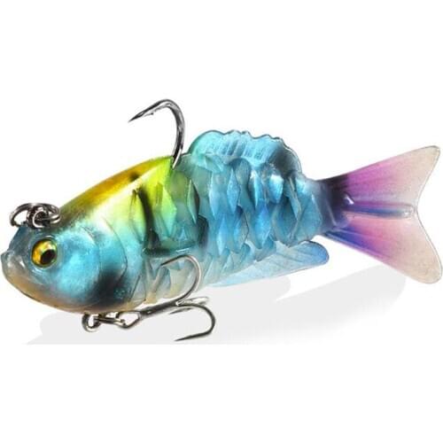 1pcs Mini Multi Jointed Swimbait Fishing Lure Set 6 Segments Flexible Fish Bait Swim Bait Bionic Crank Bait Tackle for Bass