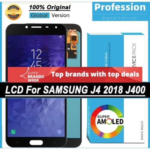 100% Original 5.5'' Display for Samsung Galaxy J4 2018 J400 J400F/DS LCD Touch Screen Digitizer Repair Parts + Service Pack