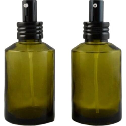 125ml High Capacity Skin Care Glass Bottle Beautiful Brown Press Pump Bottle Lotion Emulsion Spray Liquid Dispenser 10pcs/lot