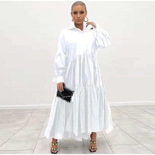 2021 New Fashion African Womens Kaftan Long Dresses Loose Party Muslim Women Dress S-4XL African Dresses For Women