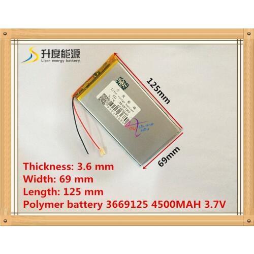 3.7V 3669125 4500mAH PLIB (polymer lithium ion battery) Li-ion battery for tablet pc Digital photo frame power bank