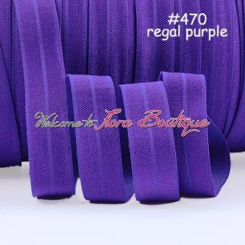470 regal purple fold over elastic, 5/8" elastic ribbon, wholesale elastic fold over elastic