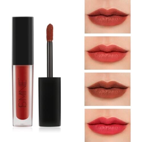 9-color Matte Lip Glaze Long-lasting Color Foggy Liquid Lipstick Moist Waterproof Lip Makeup Moist Beauty Sexy Red Lip Cosmetics