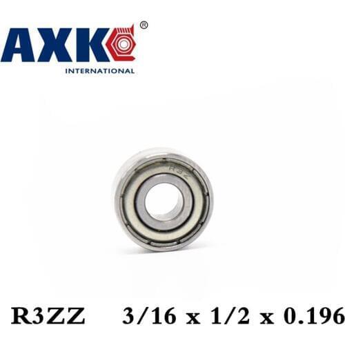 Axk Free Shipping 10pcs R3zz Deep Groove Ball Bearing 4.762*12.7*4.978mm Inch Miniature Bearing 3/16 X 1/2 X 0.196 Abec3