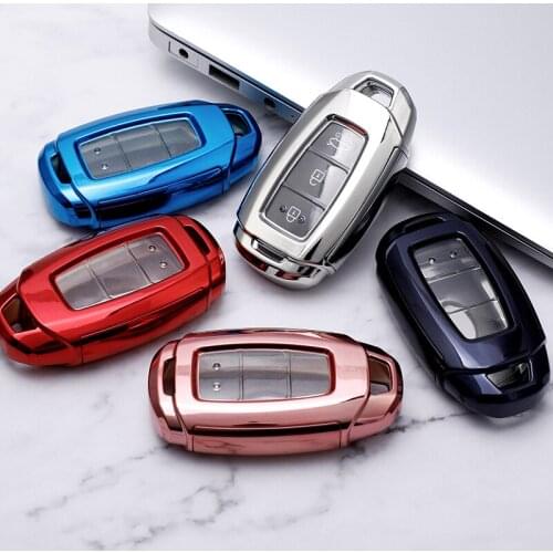 360° Protection TPU Car Key Case For HYUNDAI Key Cover Anti-wear Transparent Key Shell For Santa I30 IX35 Encino KONA Solaris
