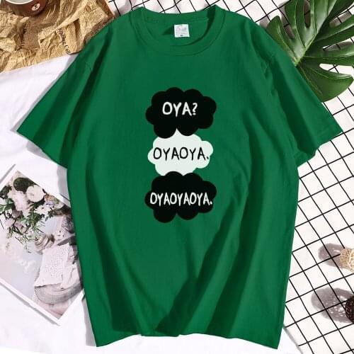 Cotton Oya Oya Oya Haikyuu Printed Mens T Shirts Vintage Design Clothing Casual Tshirt Casual Mans Tshirts
