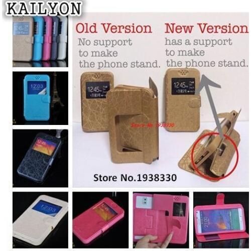 KAILYON Fasion PU Leather Flip for LG L65 case High Quality Luxury Case view window Cover in stock F4