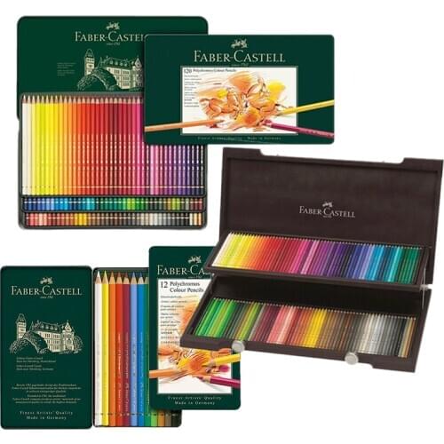 Faber Castell 1100 Professional Polychromos Oily Colored Pencils 12/24/36/60/72/120 Colors Artist Grade Oily Lapis De Cor Pencil