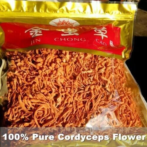 500g Chinese Organic Wild Cordyceps Flower Sinensis Flower High Quality Pure Cao Hua For Improve immunity