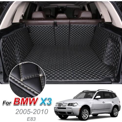 Leather Car Trunk Mat For BMW X3 E83 2005 2006 2007 2008 2009 2010 Cargo Liner Trunk Floor Pad Carpet Car Accessories