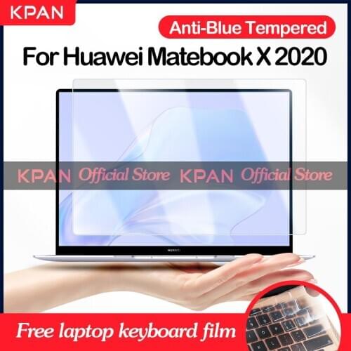 KPAN HD Laptop Tempered Glass Film 9H Anit-Scratch HUAWEI Matebook X 2020 Screen Protector with Keyboard Protective Film
