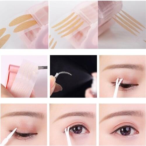 360pcs Big Eyelid Tape Sticker Double Fold Self Adhesive Eyelid Tape Stickers S/L Makeup Clear Beige Invisible Tool