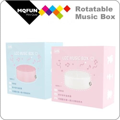 LOZ cartoon moc Music box base micro diamond building block DIY Mini bricks toys collection display base for action figures