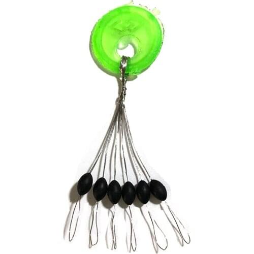 Balight 100 Group Set High Quality Rubber Space Beans For Sea Carp Fly Fishing Black Rubber Oval Stopper Fishing Bobber Float