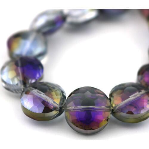 Newly Flat Round Crystal Beads 14x8mm Multi Colors 20pcs/lot Nest Shape Fashion Jewelry Fit Earrings Hair Hoop Ornament Pendants