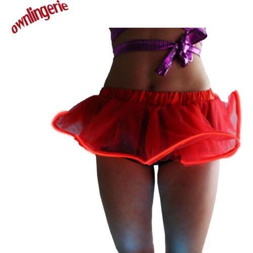 New arrive LED Light Up Tutu Stage Sexy LED Light Up Mini Skirt For Women