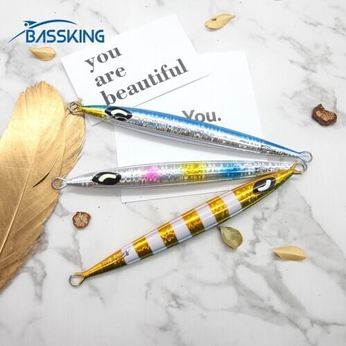 BASSKING Jig Fishing Lure 100/120/140/160g/180g/200gMetal Jig Fishing Lure Isca Artificiais Bait Pesca Jigging Metal Spoon Bait