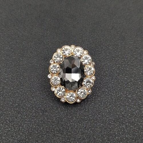 10pcs 25.5x32mm Metal Alloy Oval Rhinestones Crystal Connectors DIY Accessories For Jewelry Making