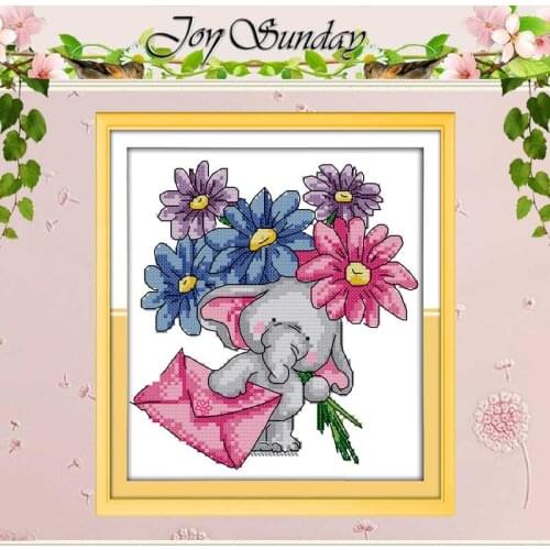 The Elephant Messenger Counted Cross Stitch 11CT 14CT Cross Stitch Set Wholesale DIY Cross-stitch Kit Embroidery Needlework