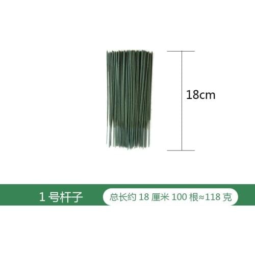 100PCS Plastic Fake Flower Stick Stub Stems Paper Floral Leaves Artificial Flower Stub Stems Craft Decor Soap Flowers Stem