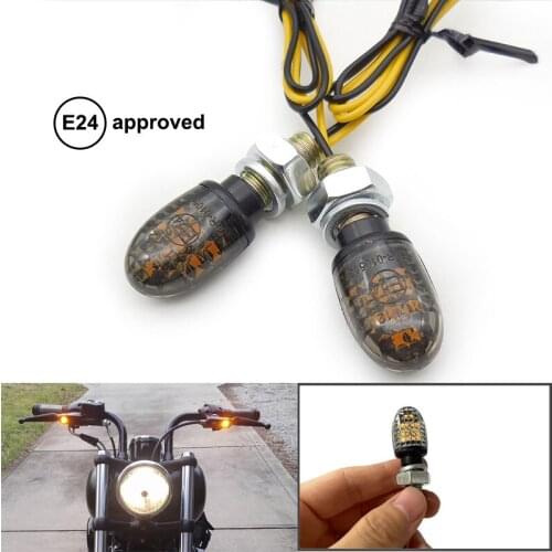 E-mark Aprroved Motorbike Scooter LED Indicator Amber Blinker Lamp Motorbike Light Motorcycle Mini Turn Signal Light