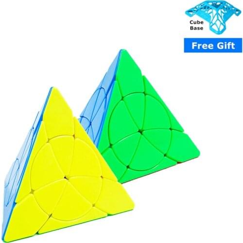 YJ Petal Pyramid Leaf Magic Pyramids Cube 3X3X3 Triangle Pyramid Magic Cube Yongjun Puzzle Speed Cubes For Children Kids Gift