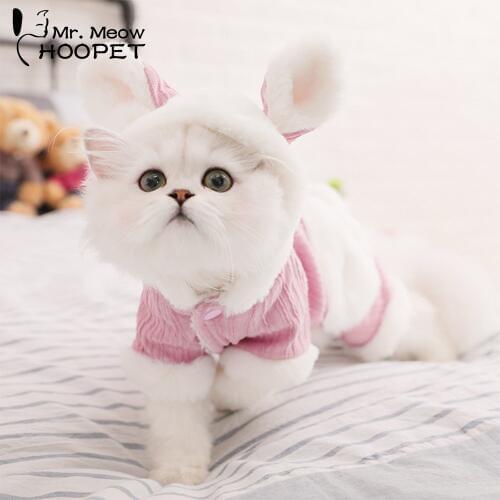 Hoopet Pet Cat Clothing Winter Cat Coats Jacket Costumes Puppy Dog Clothes Hoodies For Dogs Cats Kitten Outfits