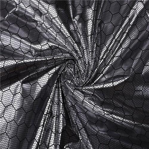 1.5m*1m 300T Football Grid Bronzing Fabric Polyester Taffeta Fabric for Windbreaker Jacket Down Jacket Fabric