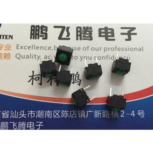 10PCS/lot Imported from South Korea, touch switch 6*6*5.5 in-line 2-pin waterproof silicone button, mouse jog