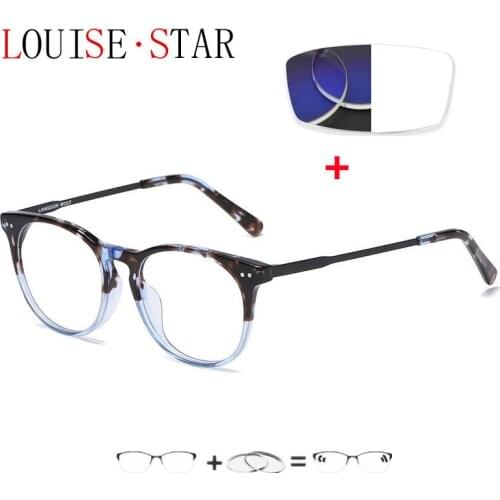 2021Retro Round Photochromic Sunglasses Female Anti-Blue Light Myopia Male Wild Star Fashion Optical Glasses Frame Optometry New