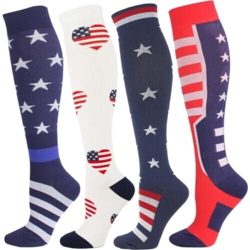 3 Pairs/Cycling Socks Professional Sport American Pro Team Road Bike Racing Socks Outdoor Compression Running Hiking Socks