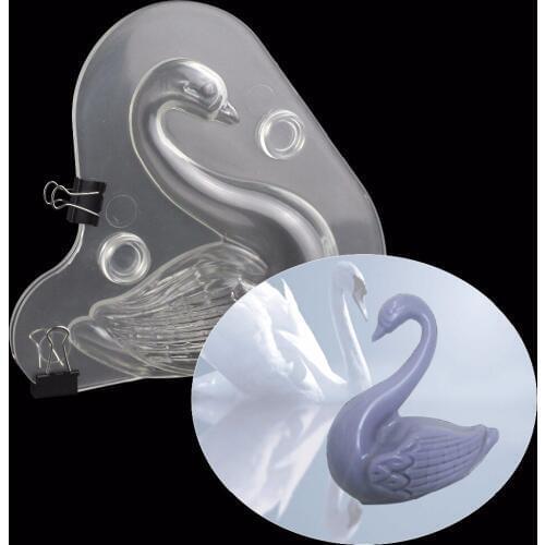 Swan shape 3D chocolate mold Polycarbonate,Baking accessories Pastry tools Creative cooking kitchen cake decorating tools