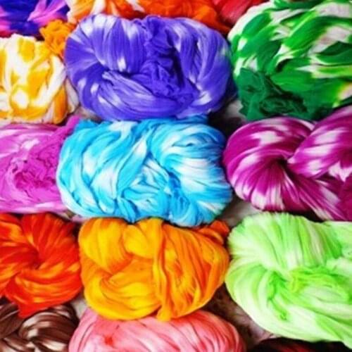 5Pcs Color silk screen flower home decoration special DIY silk net stocking flower making material wedding decoration flower