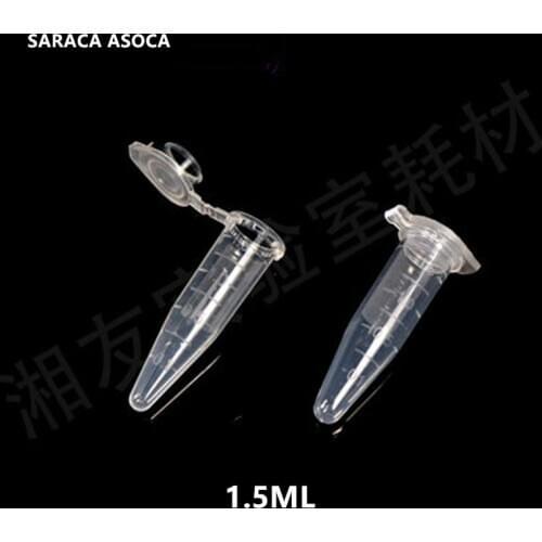 500PCS/LOT 1.5ML Sharp Bottom With Cap Centrifuge Tube Laboratory Plastic EP Tube With Scale Refillable Bottles