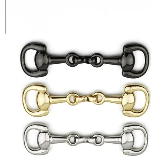 6 Pcs Luggage Accessories Metal Front Panel Horse Street Buckle Hats Bag Decoration One Word Chain Silk Scarf Pair Buckle