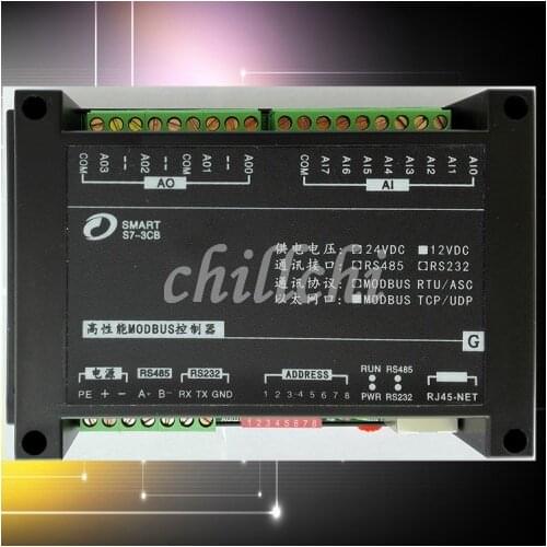 8AI4AO module Ethernet ModbusTCP master station with PLC acquisition IO module RS485232