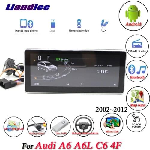 Car Android Multimedia System For Audi A6 A6L C6 4F 2002-2012 Radio GPS Navigation Player Carplay Androidauto Stereo HD Screen