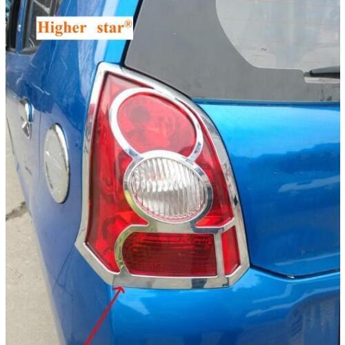 Free Shipping! Higher star ABS chrome car Taillight decoration cover,rear lamp frame Cover for SUZUKI ALTO,Pixo,2009-2015