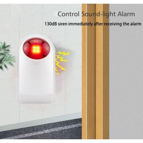 433MHz Wireless Strobe Siren light Alarm Outdoor Waterproof, Can be Used With Home Host Wifi GSM Alarm System 130 Decibel Tweete